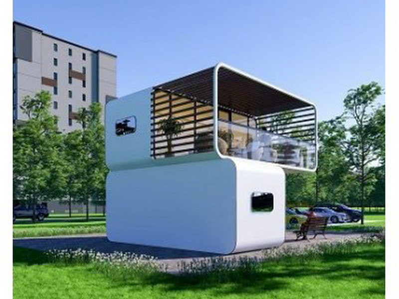 Integrated modern prefab tiny houses with guest accommodations