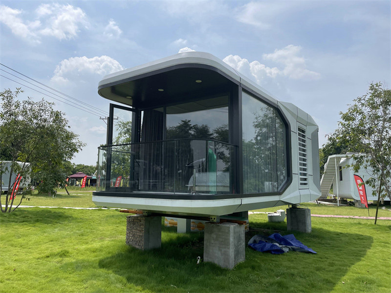 Up-to-date Off-Grid Space Pods with electric vehicle charging