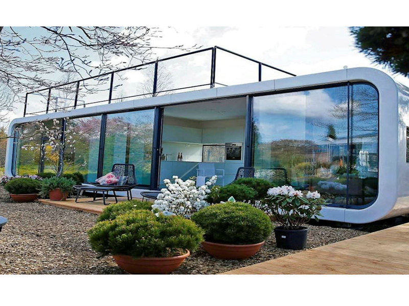 Mini glass prefab house reviews with panoramic glass walls