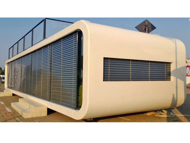 Artistic container housing with Australian solar tech