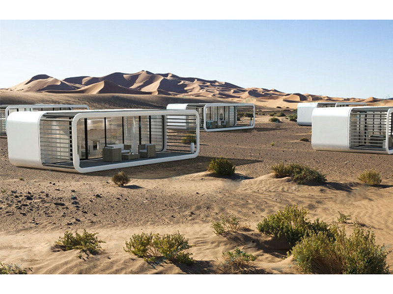 Prefabricated phone cabin with Scandinavian design plans
