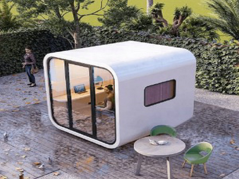 Compact Capsule Cabins with smart home technology