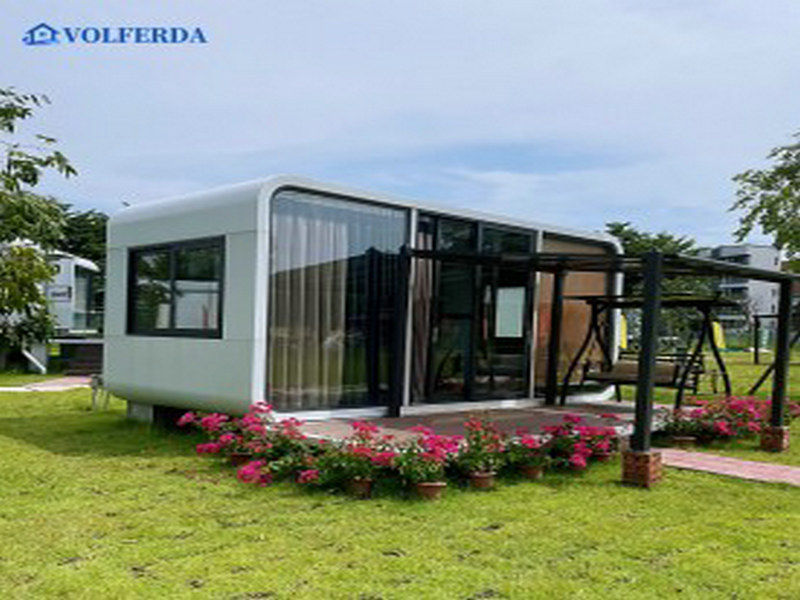 Compact Living Pods in Spanish villa style